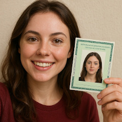 Exemplo de selfie com documento